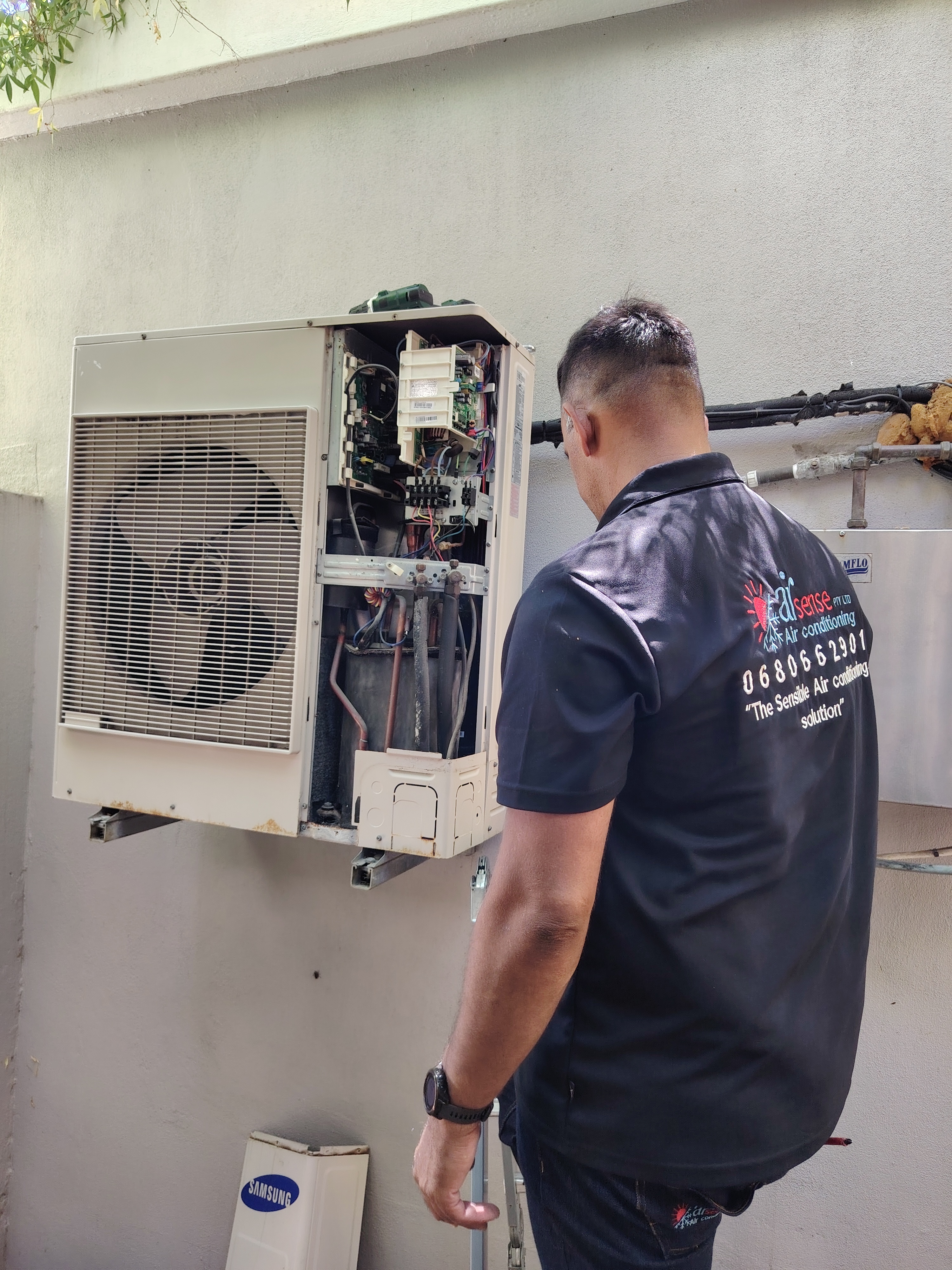 Air conditioner maintenance and deep cleaning completed by Airsense Airconditioning