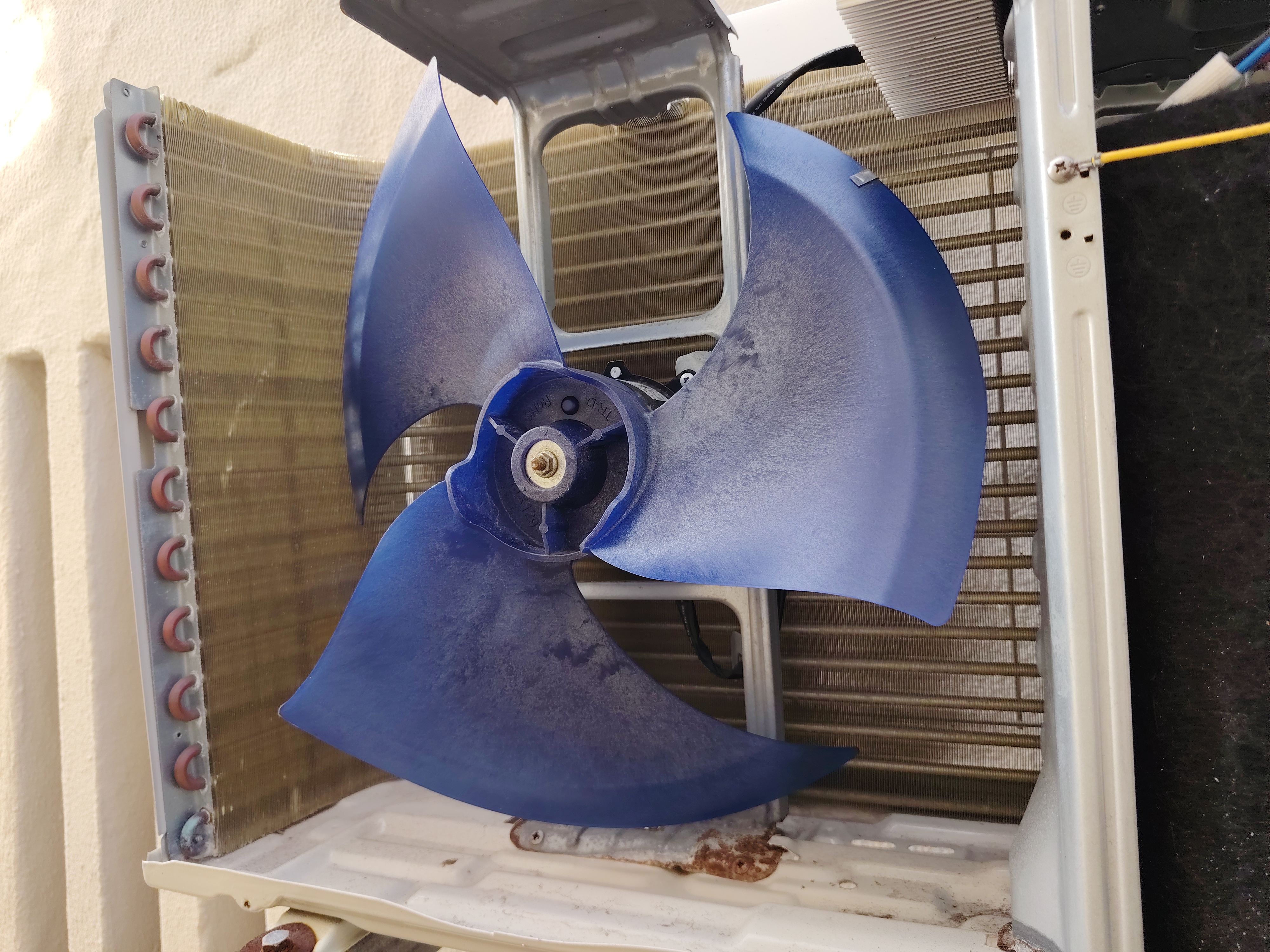 Early outdoor air conditioning unit corrosion identified during an Airsense inspection