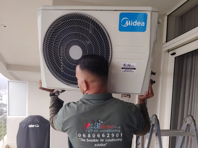 Midea inverter air conditioner installation in Sea Point