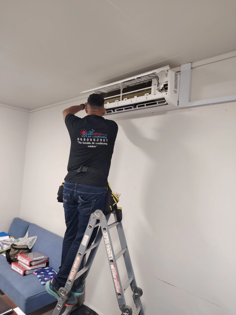 Commercial air conditioner Deep Clean Major Service at Heathfield Primary School