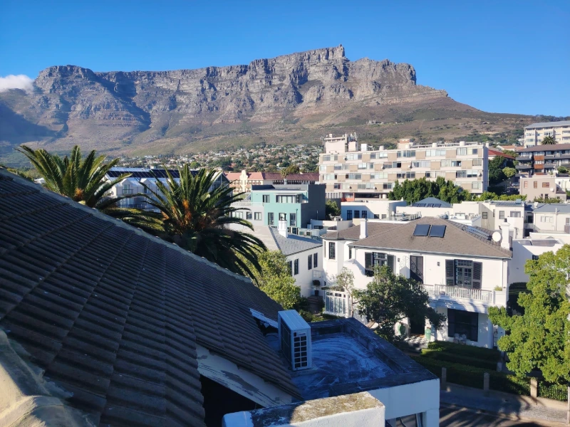 Attic room air conditioning with Table Mountain view